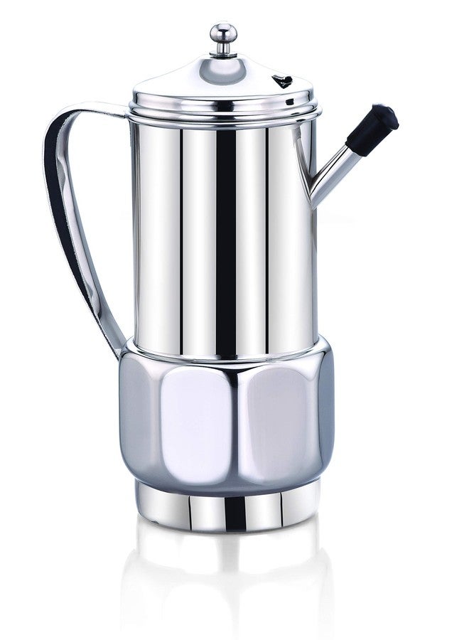 Expresso Fascino Olive Oil Can Stainless Steel Oil Dispenser Pot Leak Proof Edible Oil Salad Dressing Storage with Lid for Kitchen Cooking Restaurant BBQ (500) - Image 1